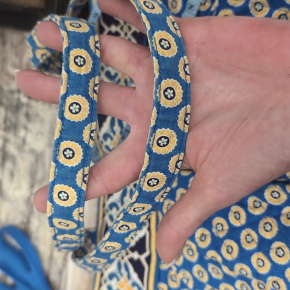 Vera Bradley Riviera Blue Bucket Bag/Purse and Cosmetics/Glasses Case - Picture 9 of 10